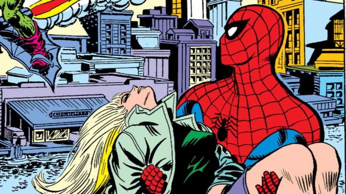 The Spider-Man comic brings to mind a tragic moment for the character, but Mary Jane saves the day.  His house