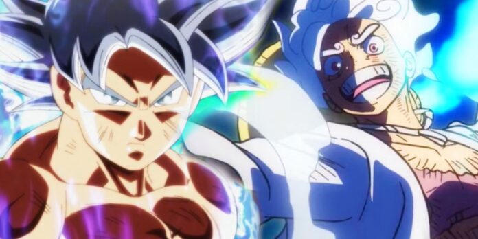 Ultra Instinct Goku e Gear 5 Luffy finalmente lutam com uma nova arte que não é real