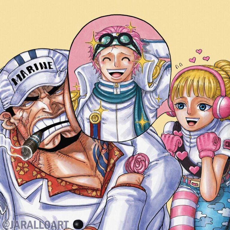 تُظهر الأعمال الفنية للفنانة JaraloArt شخصية هيباري من One Piece في قلبها وهي تفكر في الكابتن كوبي بينما يتم ضغط فقاعة أفكارها على الوجه الغاضب لأدميرال الأسطول ساكازوكي.