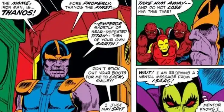 Capitana Marvel #26, Iron Man #55, Marvel Comics, Thanos, Universo Marvel.