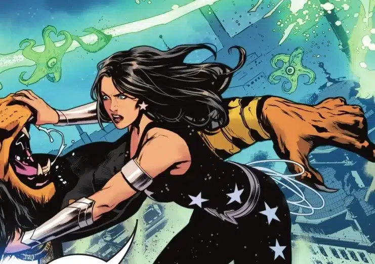 Donna Troy surpasses Green Lantern in her main abilities.