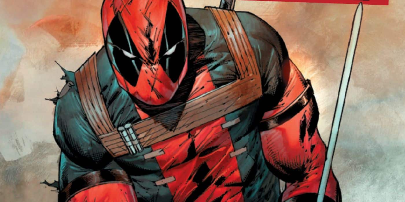 Deadpool avanza pesadamente, magullado y arañado en la portada de Bad Blood 3.