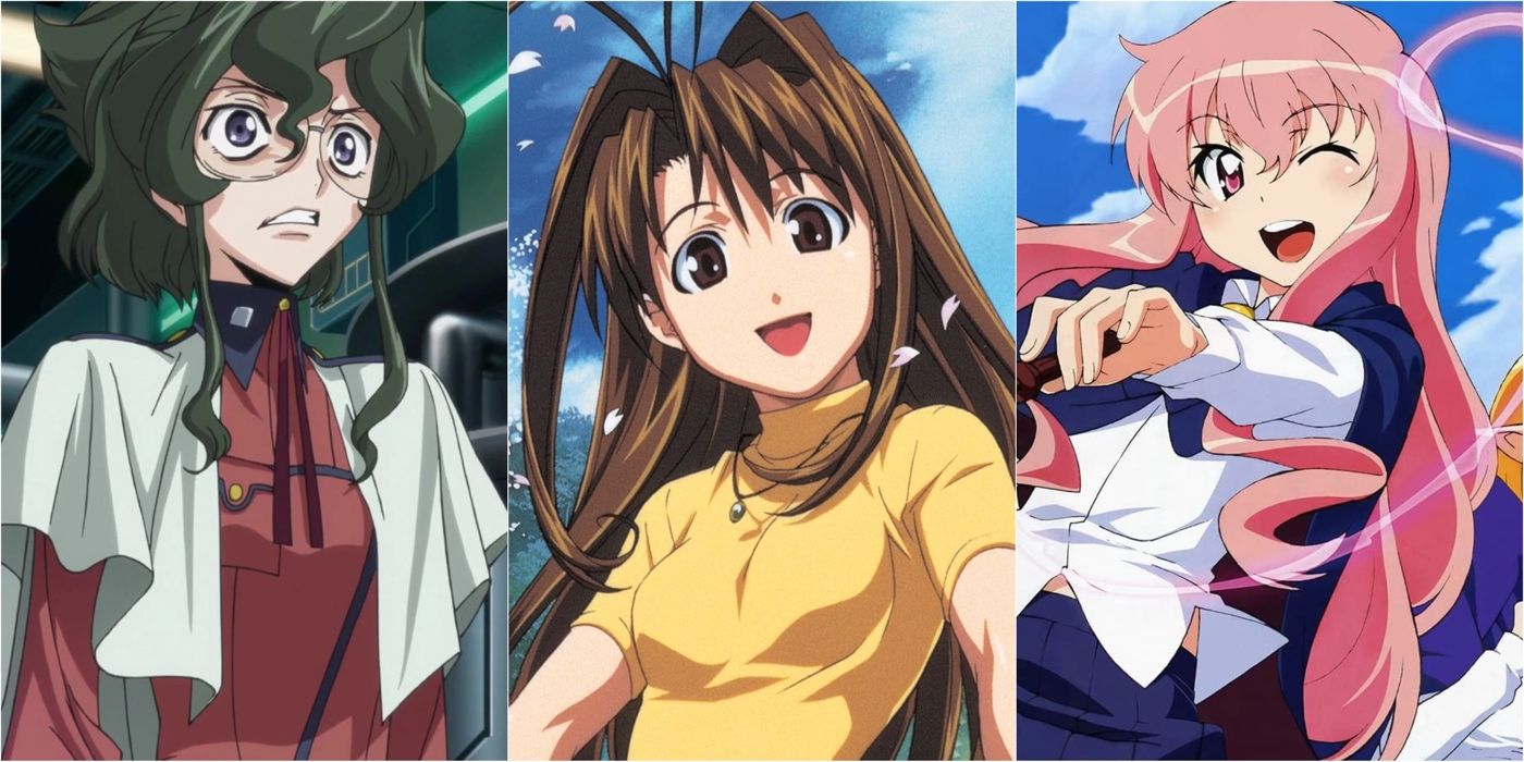 Nina Einstein (Code Geass), Naru Narusegawa (Love Hina) y Louise (Zero's Familiar).