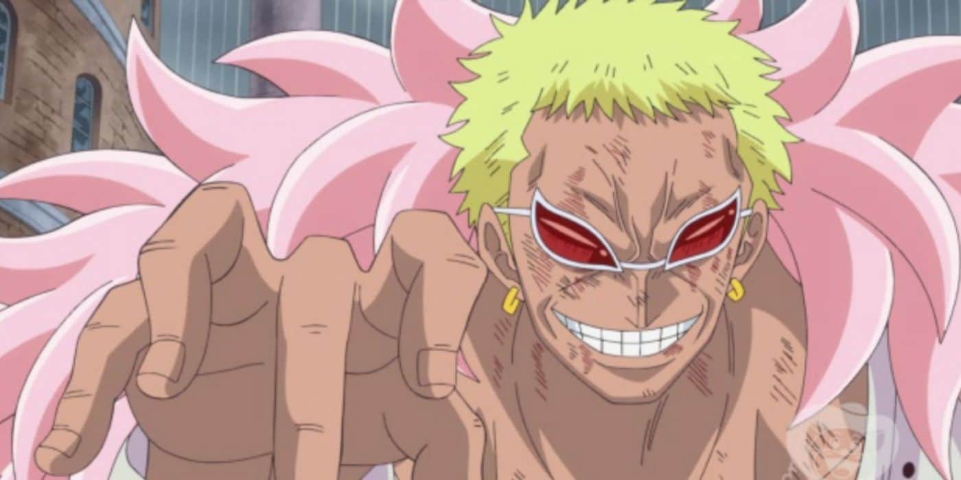 Doflamingo interpreta a un guerrero en One Piece.