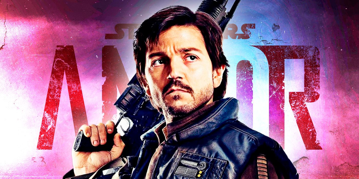 Andor sostiene una pistola detrás de su cabeza en un póster de la temporada 2 de Andor