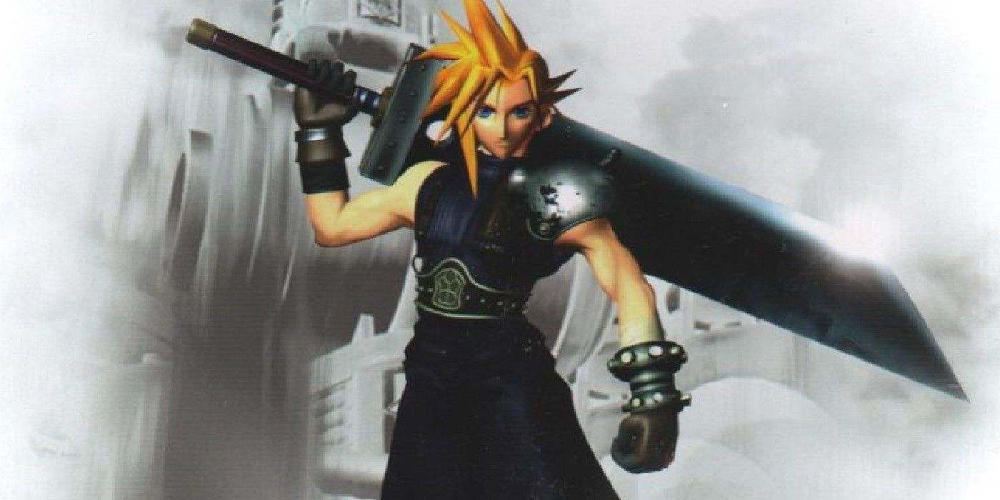 Cloud se para frente a Midgar en Final Fantasy VII