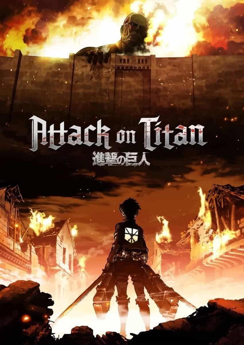 Eren Yeager con su uniforme de explorador del anime Attack On Titan Póster