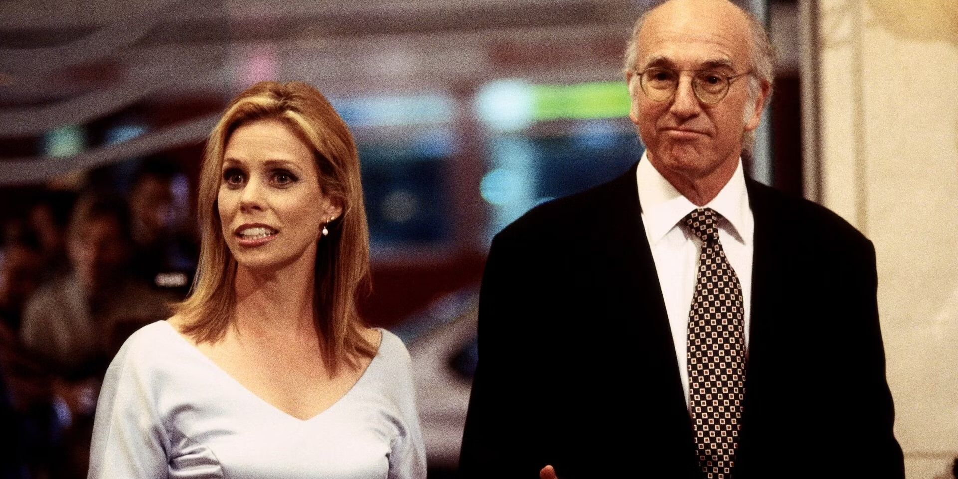 Larry David y Cheryl Hines del episodio inicial de Curb Your Enthusiasm