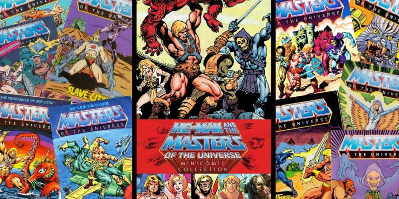 Una colección de minicómics de Masters of the Universe incluida con los juguetes.