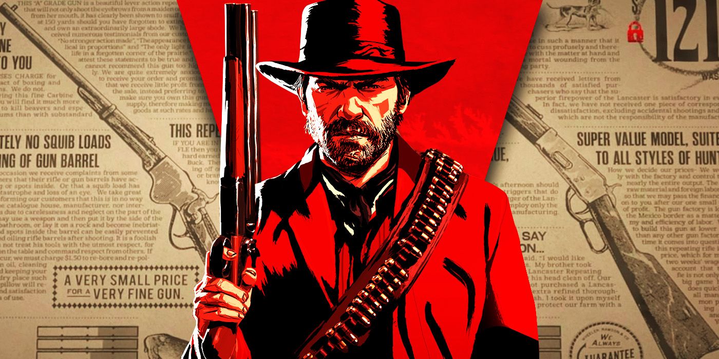 Imágenes divididas de las armas de Red Dead Redemption