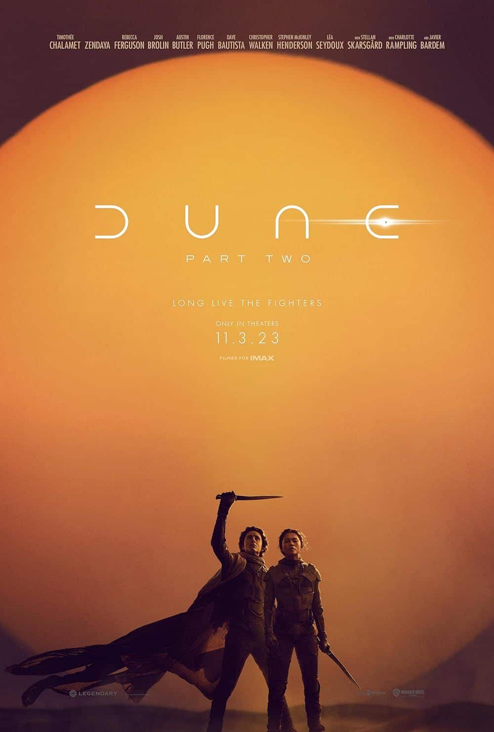 Póster de Timothée Chalamet y Zendaya en Dune - Segunda parte (2024).