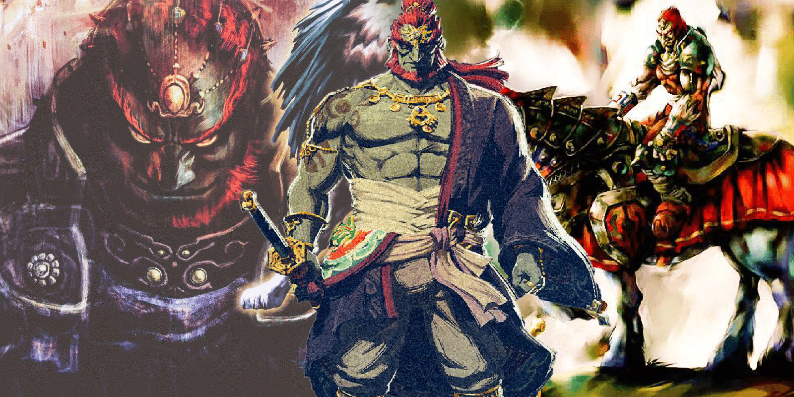 El diseño de Ganondorf en The Legend of Zelda: Tears of the Realm comparado con Twilight Princess y Ocarina of Time 