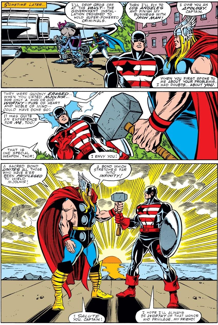 Thor y Capitán comparten un momento