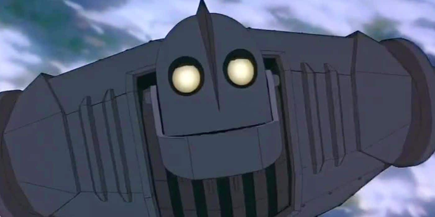 El Gigante de Hierro imita a Superman en su película animada.