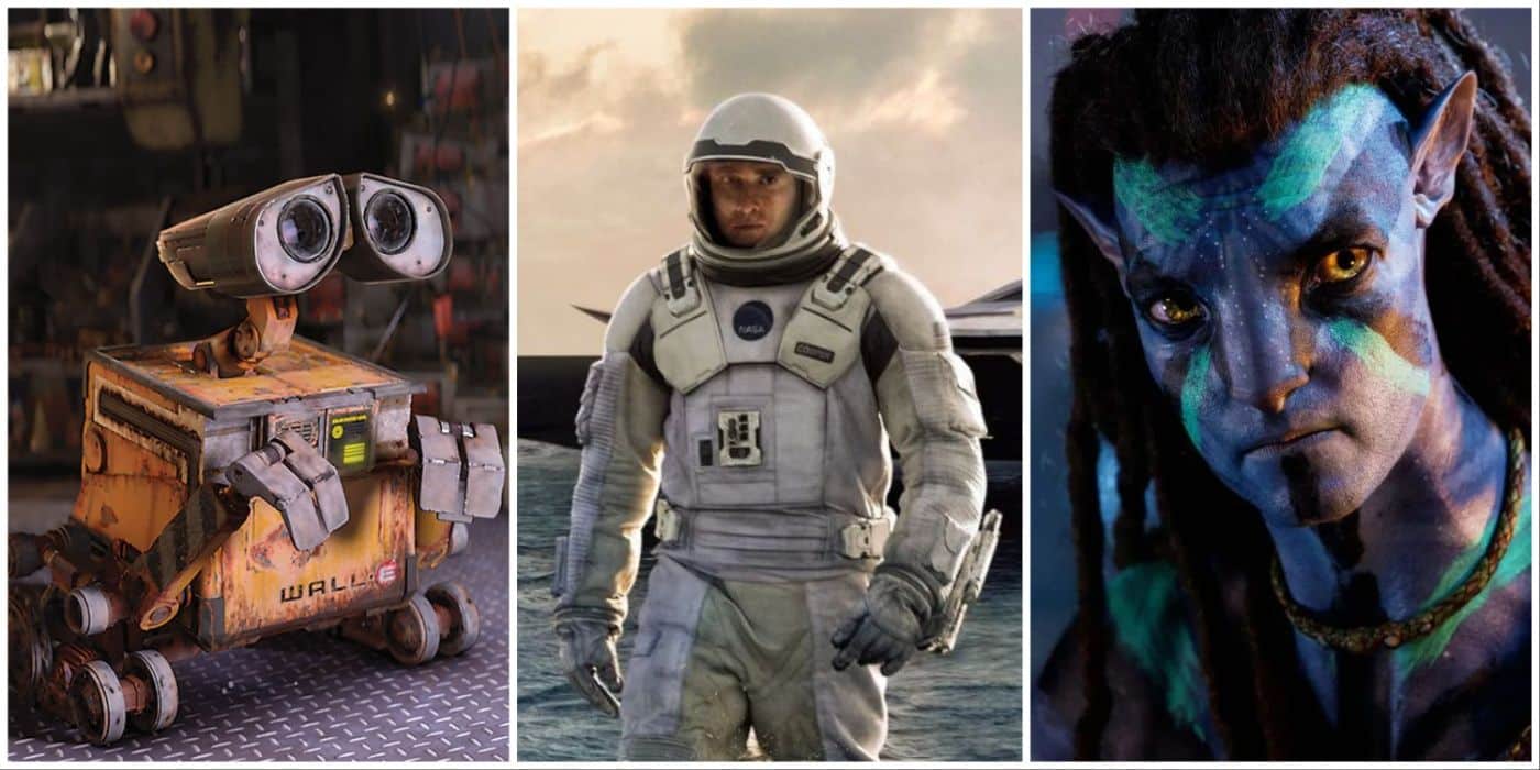 Collage de Wall-E, Interestelar y Avatar