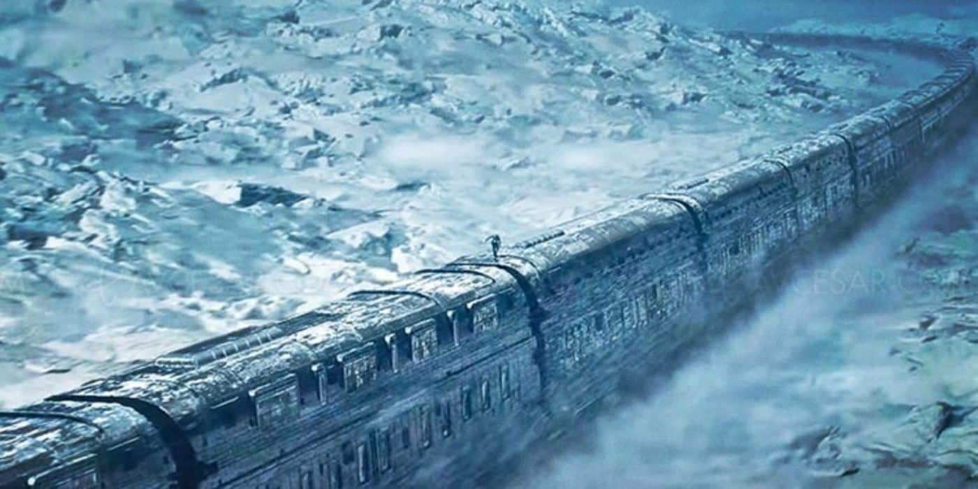 El tren de Snowpiercer recorre el desierto cubierto de nieve