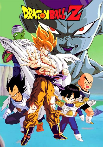 Póster Programa de televisión Goku, Picollo, Krillin y Vegeta Dragon Ball Z