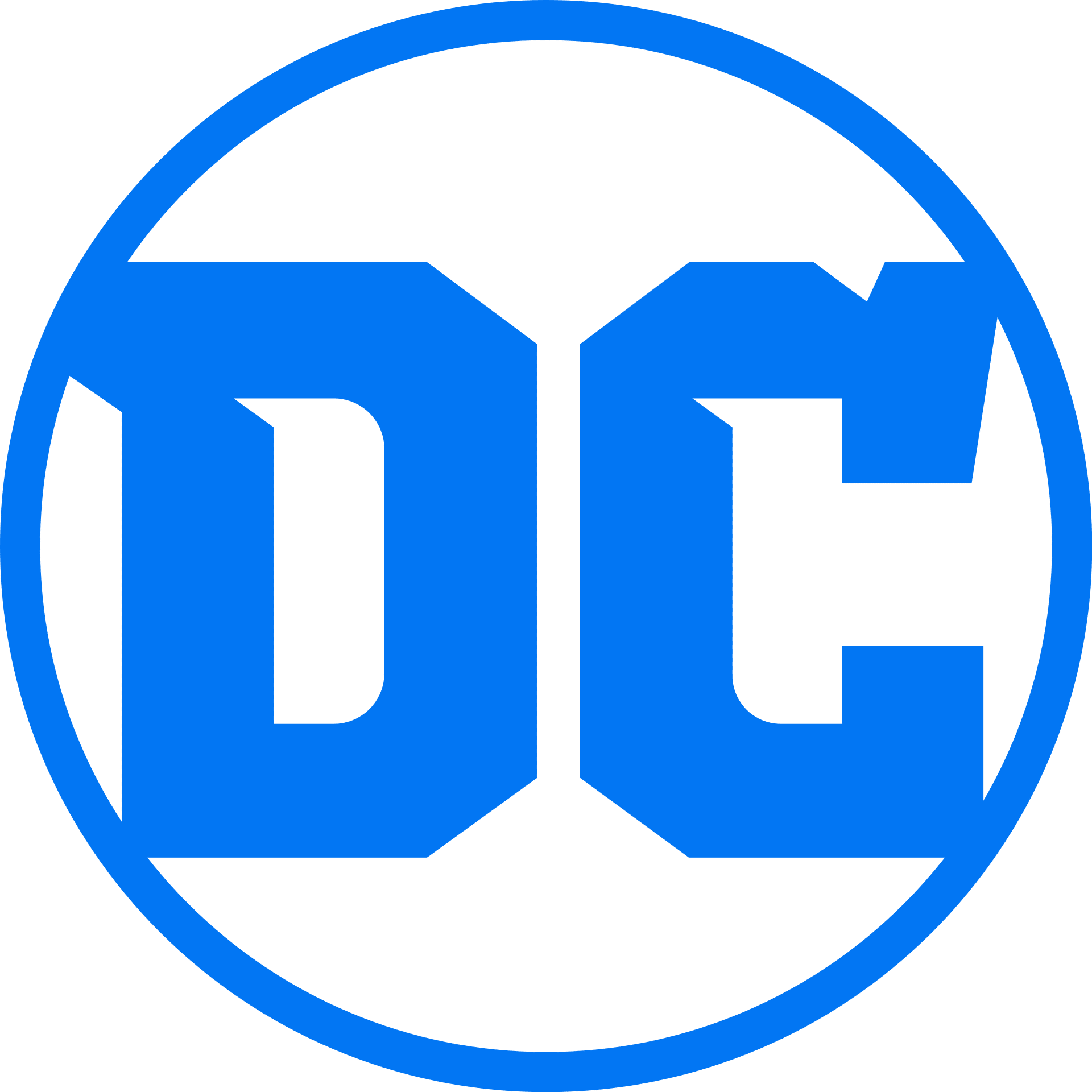 Logotipo oficial del universo DC.