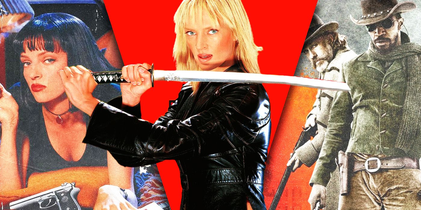 Imágenes divididas de Kill Bill, Django y Pulp FIction