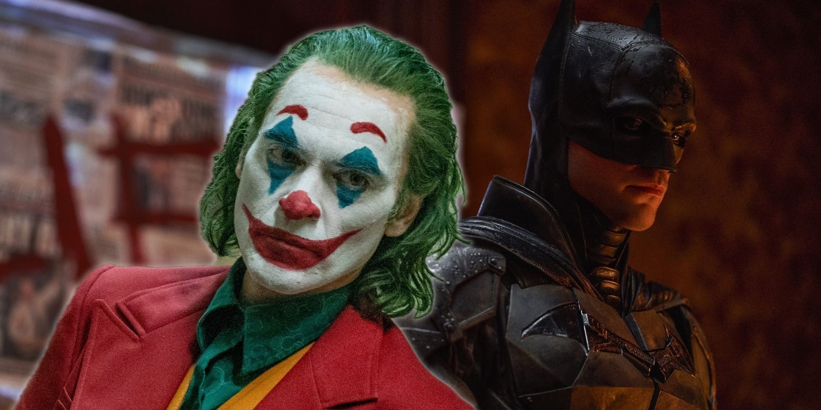 Una imagen que mezcla al Joker de Joaquin Phoenix y al Batman de Robert Pattinson 