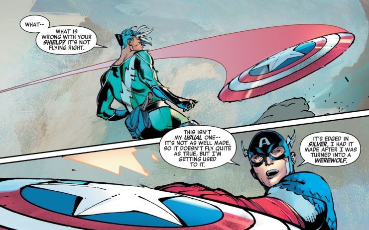 Vengadores 14 Blood Hunt, Capitán América, Capitán América nuevo escudo, Steve Rogers plata, Reserva Vengadores