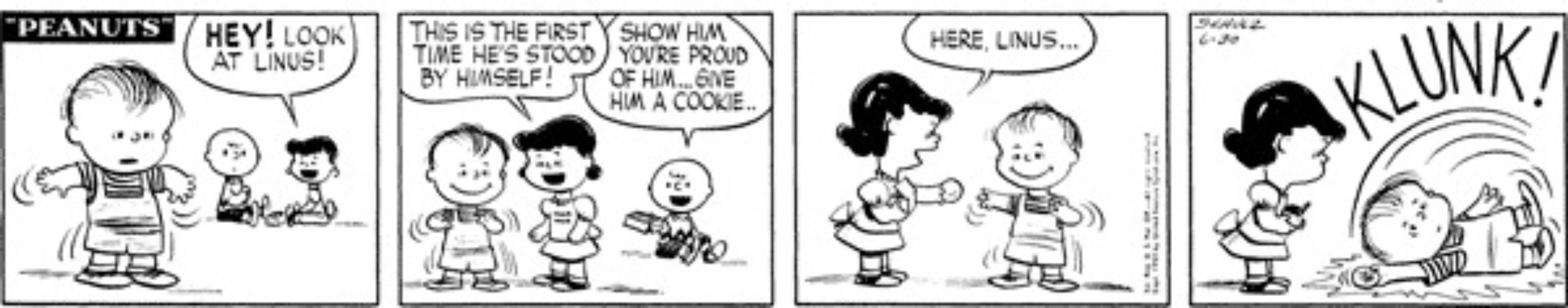 Linus es todavía un niño pequeño.