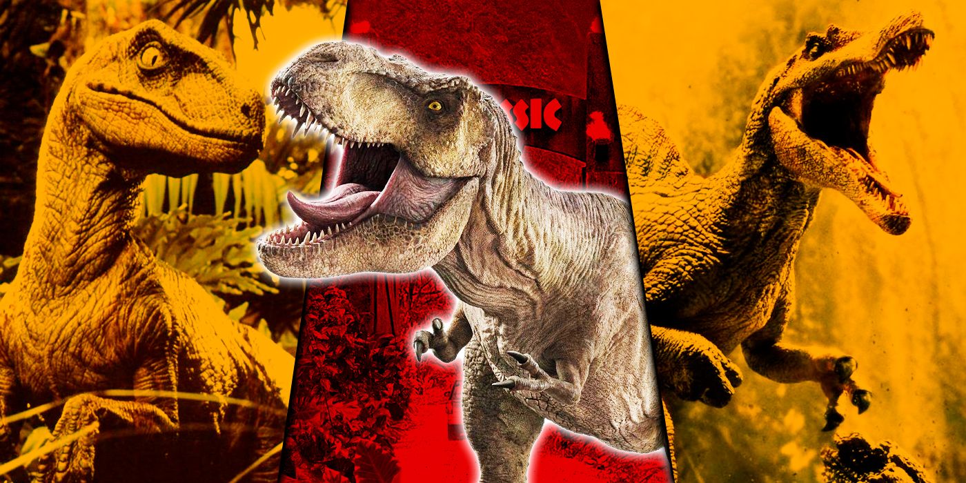 Parque Jurásico T-Rex, Velociraptor y Spinosaurus