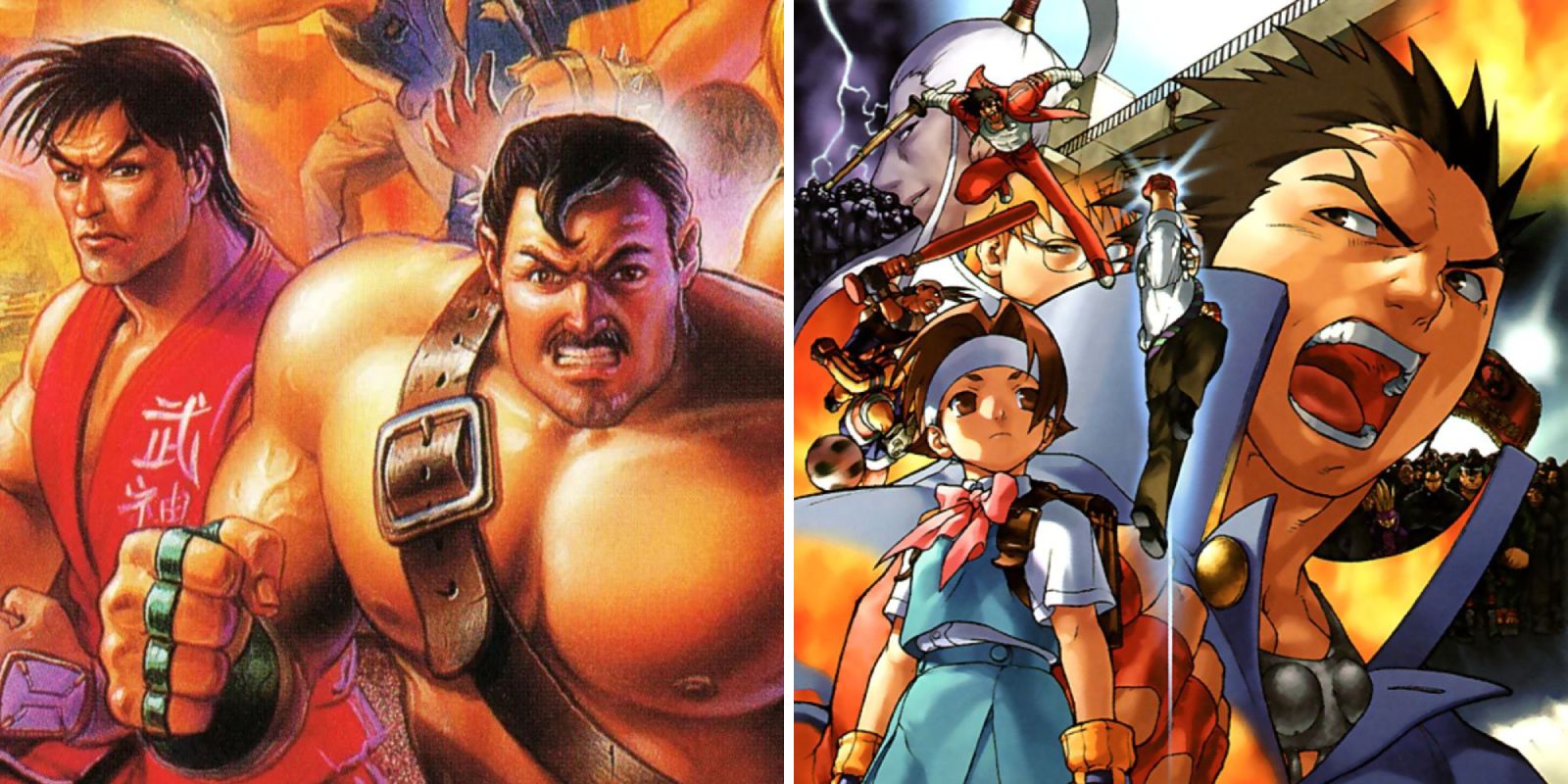 Imagen compartida con Guy y Mike Haggar en la portada de Final Fight-3, así como ilustraciones con personajes de Rival Schools United by Fate, incluidos Sakura y Batsu de Street Fighter.