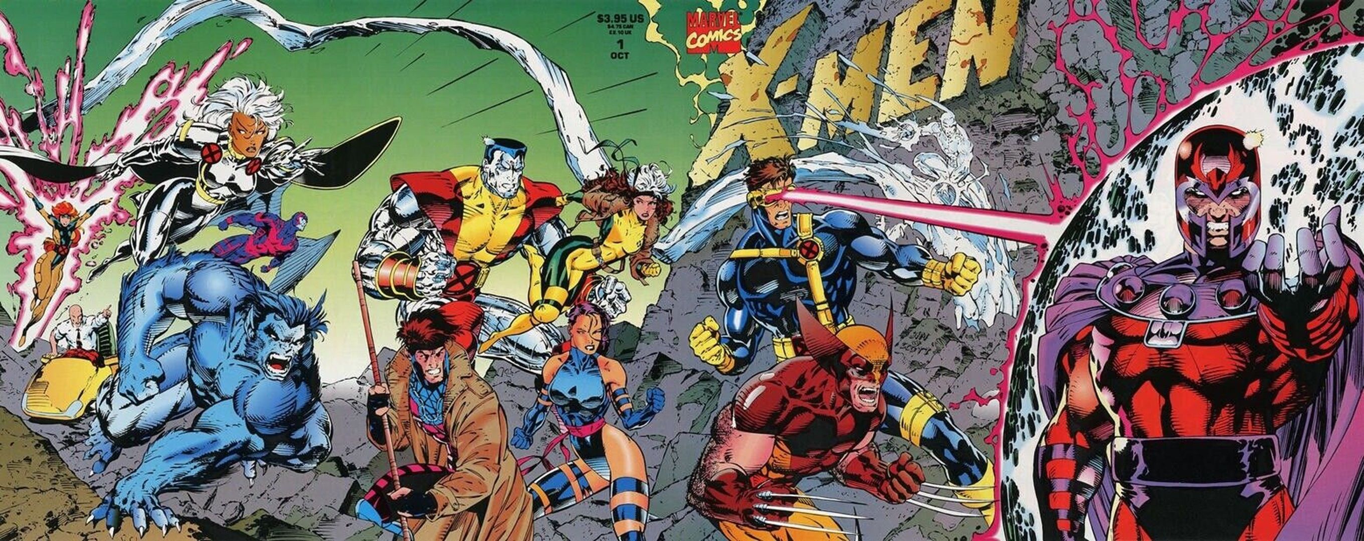 Portada desplegable de Jim Lee para X-Men #1