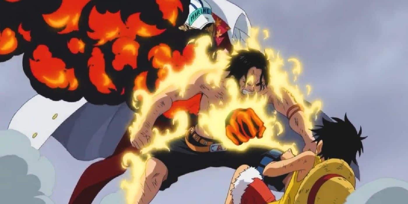 Ace es asesinado por Akainu para proteger a Luffy en One Piece