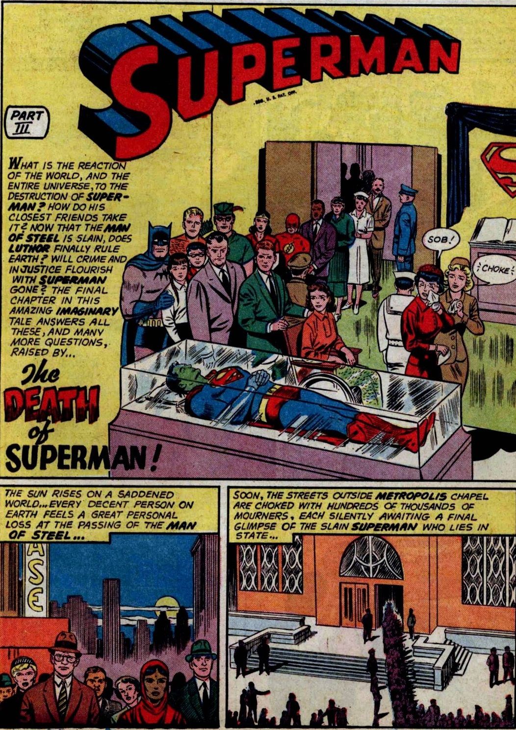 La Liga de la Justicia asiste al funeral de Superman