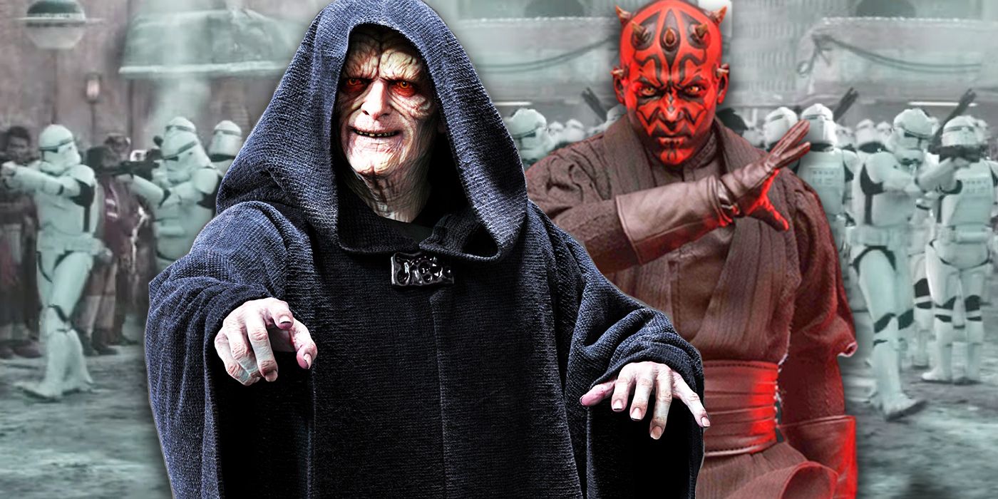 Palpatine, Darth Maul y el soldado clon