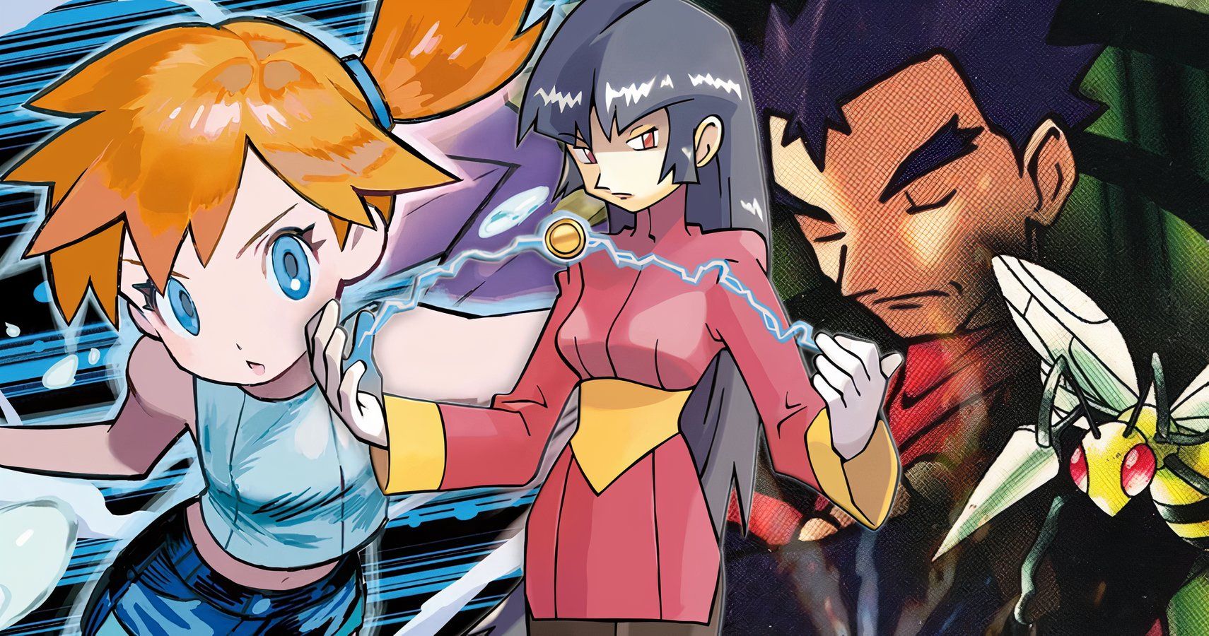 Misty, Sabrina y Koga de Pokémon Rojo, Azul y Amarillo