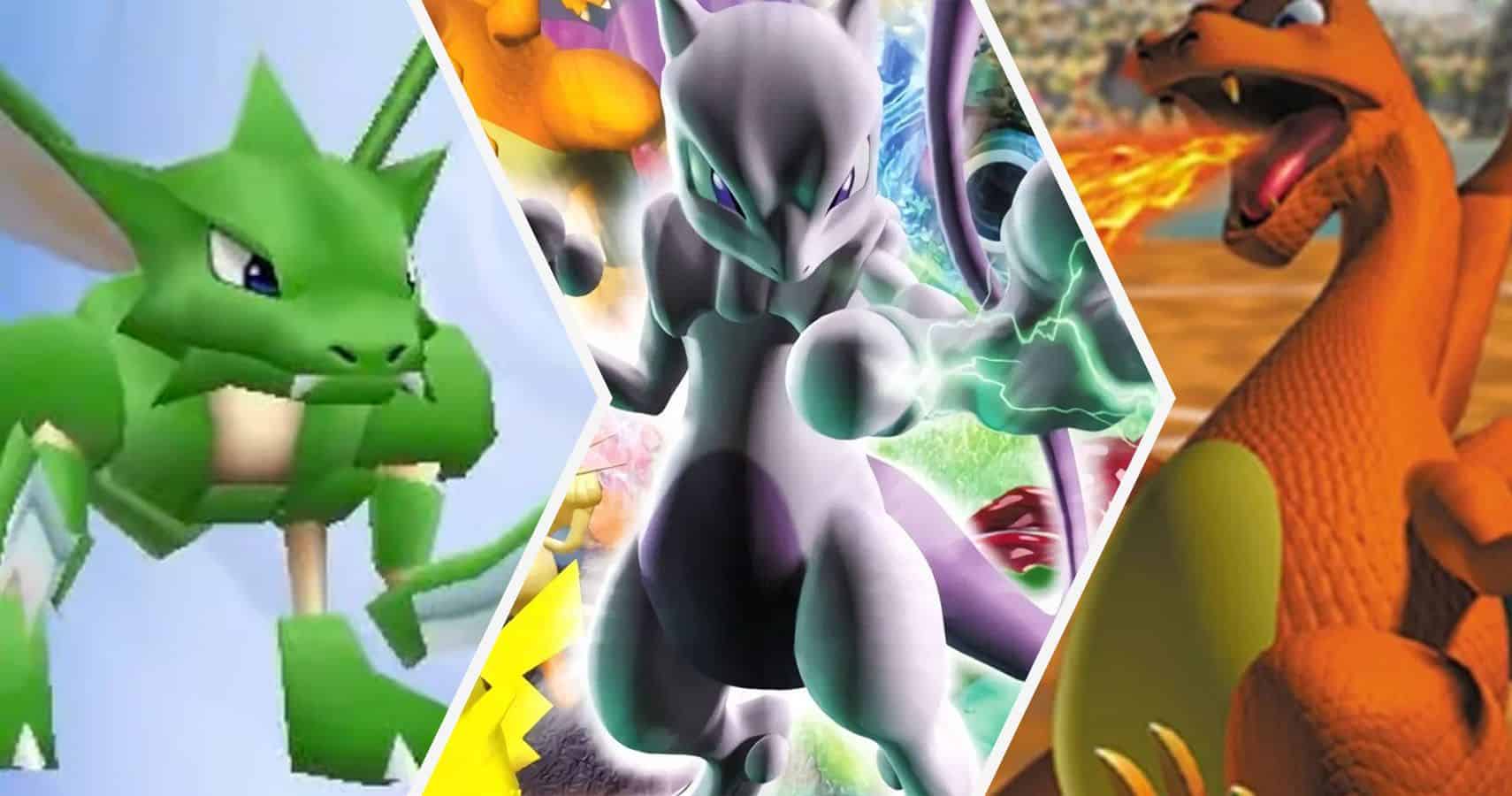 Scyther, Mewtwo y Charizard del Estadio Pokémon