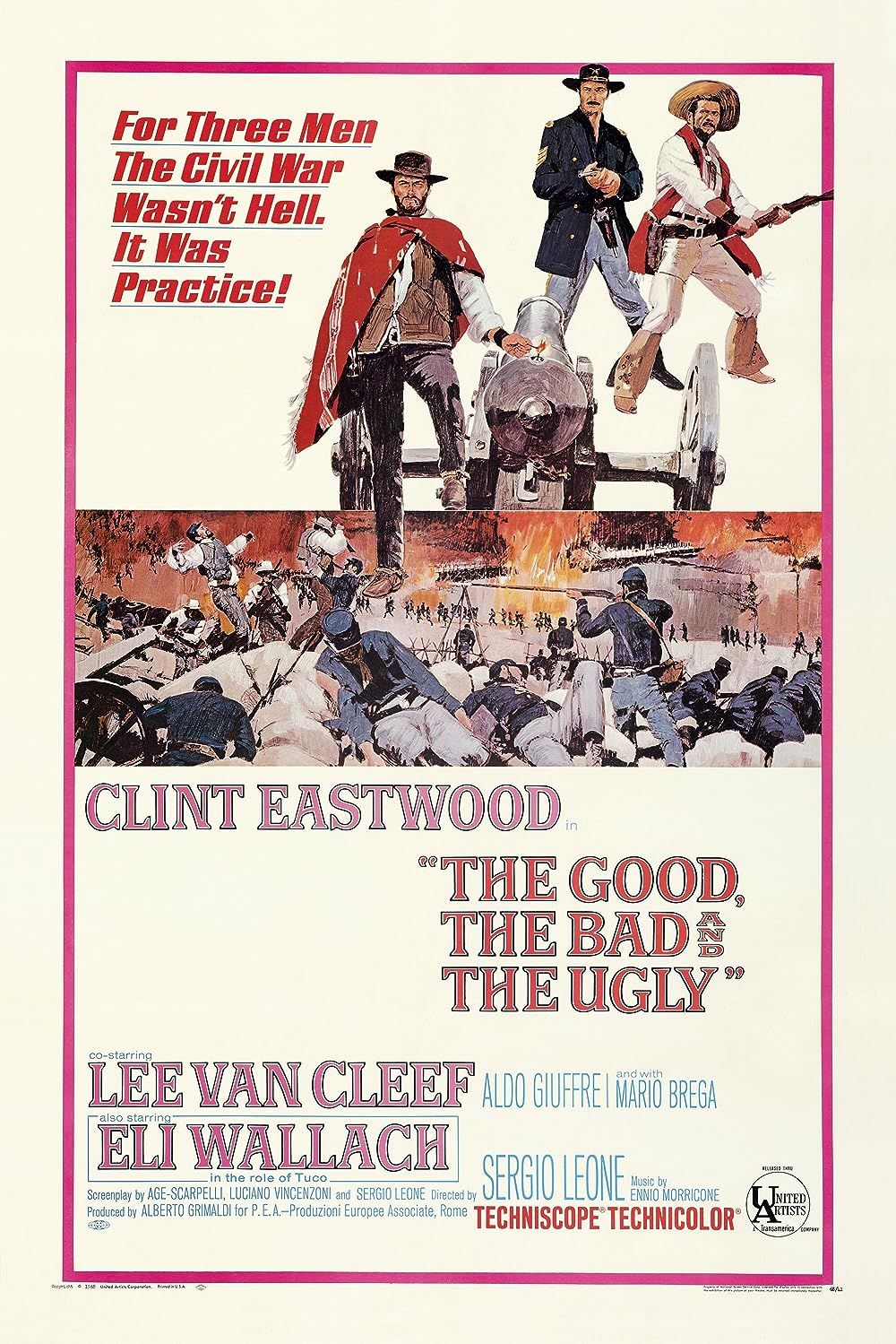 El cartel original de El bueno, el feo y el malo (1966)