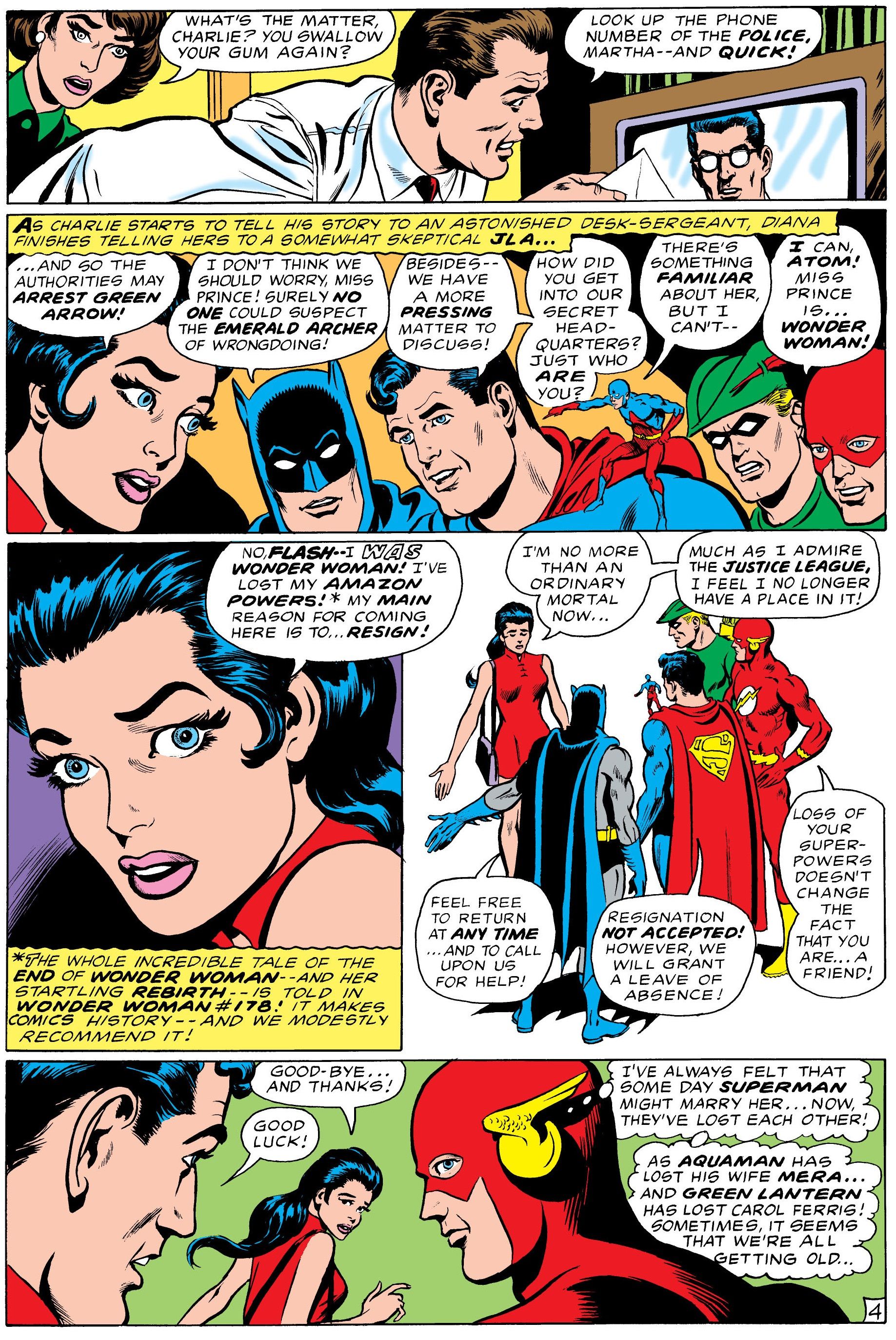 Wonder Woman renuncia a la Liga de la Justicia