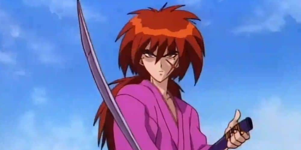 Rurouni Kenshin Himura Kenshin blandiendo su espada