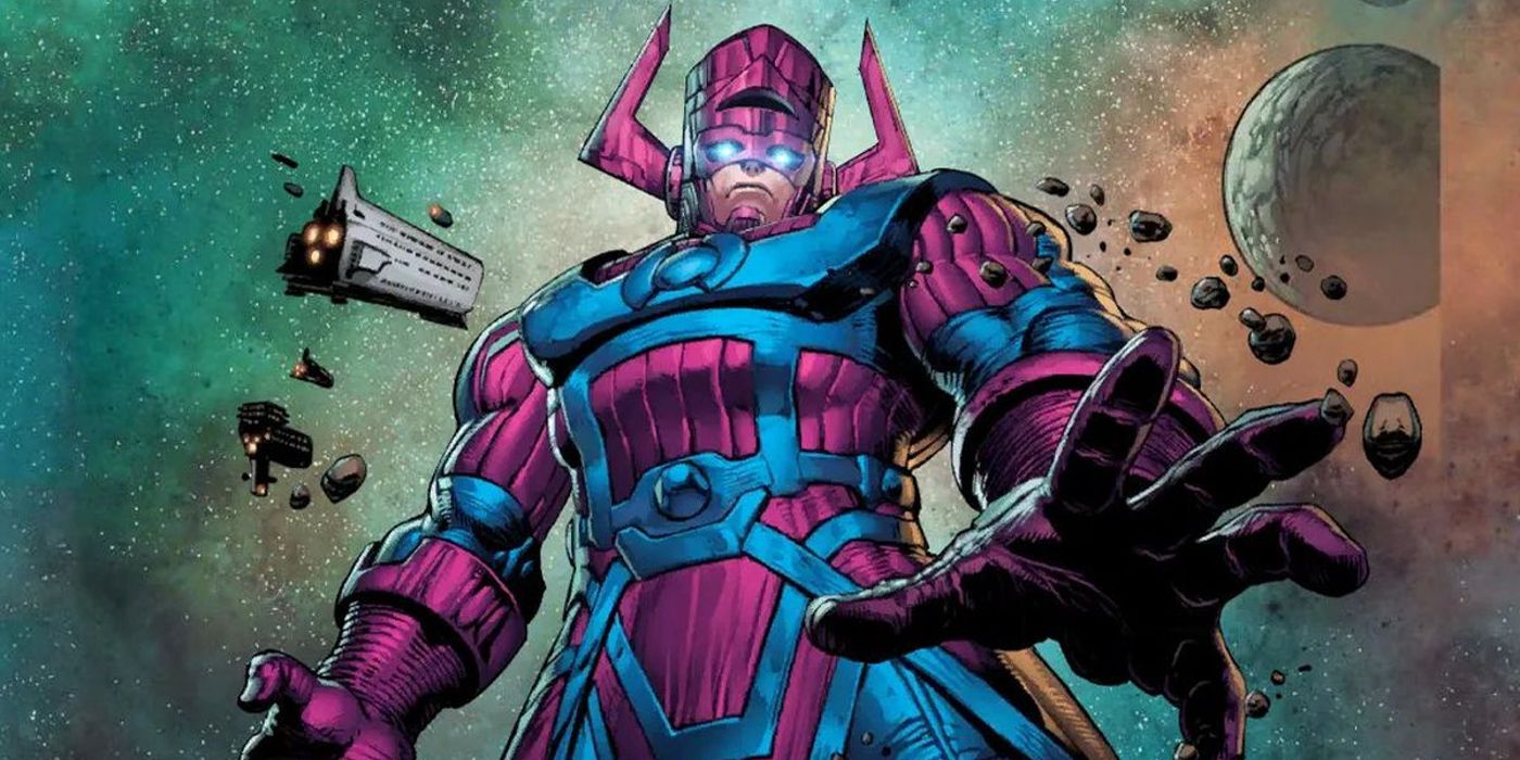 Galactus dominando varias naves en el espacio en Marvel Comics