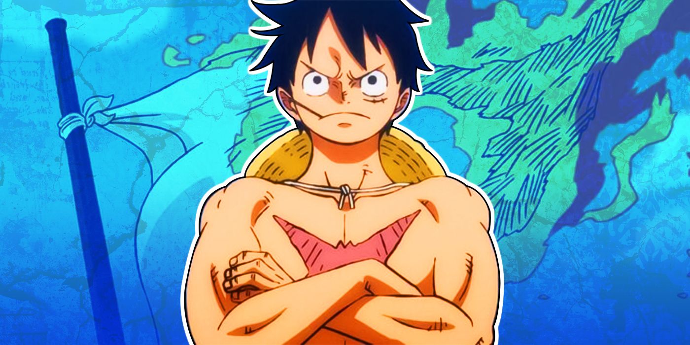 Luffy y el gobierno mundial quemando la bandera