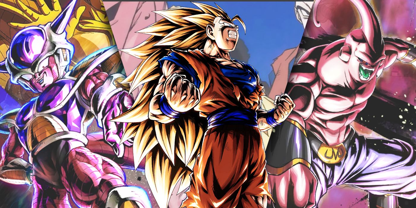 Imágenes divididas de Freezer, SSJ3 Goku y Super Buu