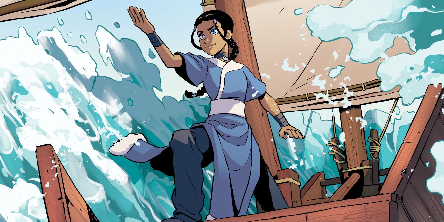 Katara es agua control en los cómics de Avatar: The Last Airbender.