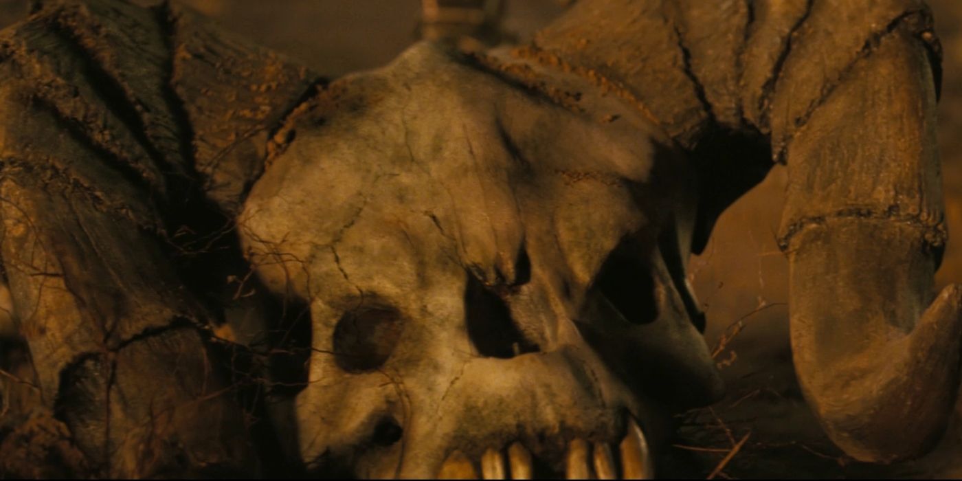 Una calavera de Deathclaw en la serie de televisión Fallout.