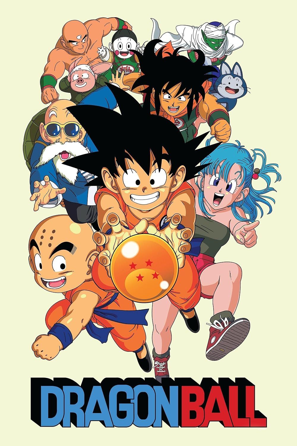El elenco de Dragon Ball está detrás de un joven Son Goku