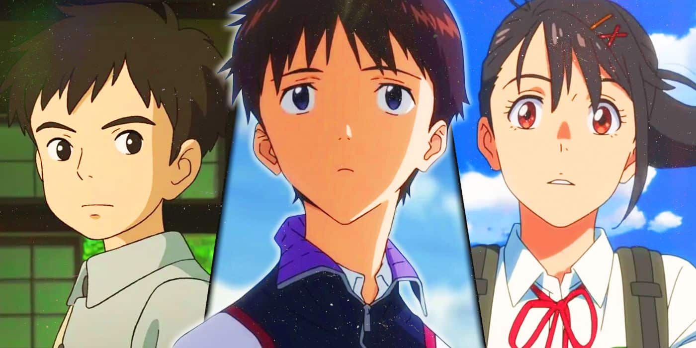 Mahito de El niño y la garza, Shinji de Evangelion Érase una vez y Suzume Iwato de Suzume