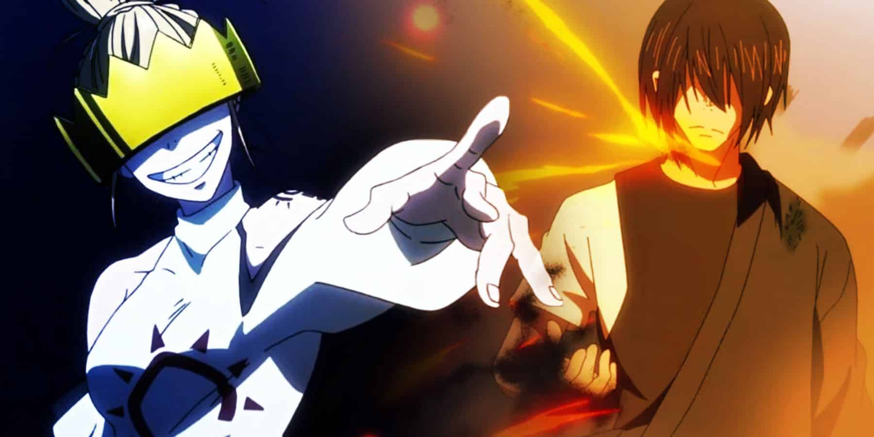 Shinmon Benimaru y Haumea del anime Fire Force