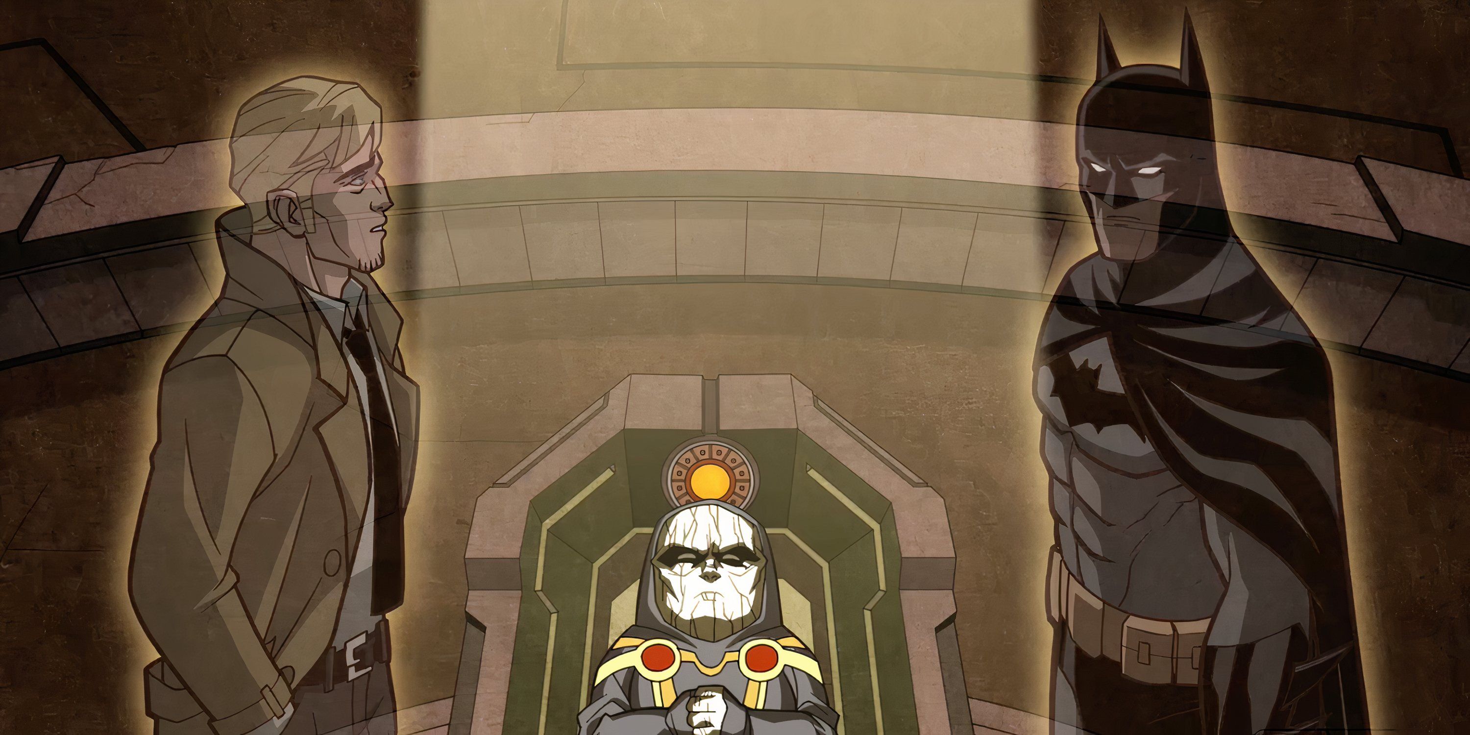 Batman y Constantine discuten la muerte de Darkseid en Justice League: Crisis on Infinite Earths Part 3