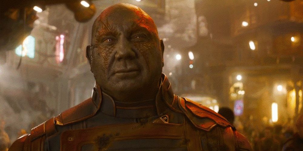 Drax (Dave Bautista) mira hacia el futuro en Guardianes de la Galaxia Vol.  3