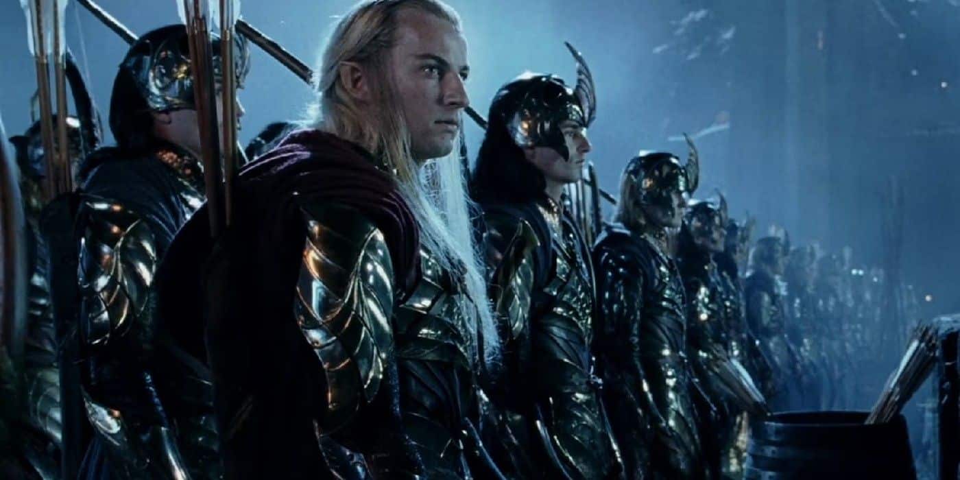 Haldir y los elfos de Lothlorien defienden el Abismo de Helm en Las Dos Torres