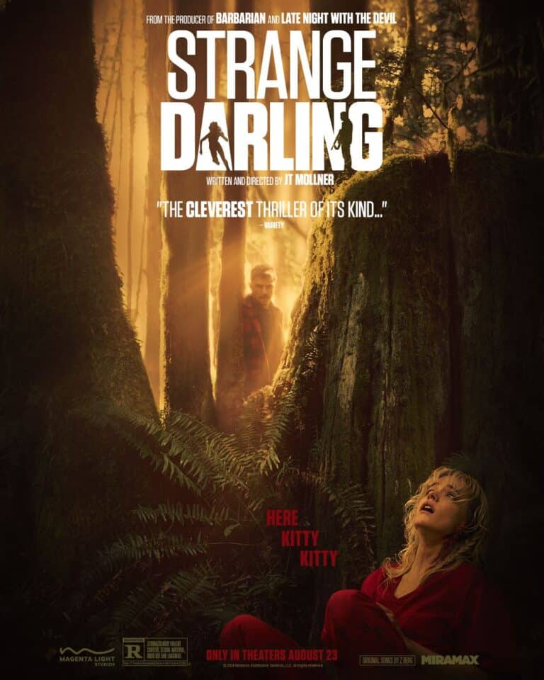 Kyle Gallner Searches for Willa Fitzgerald in Strange Darling Clip and Poster