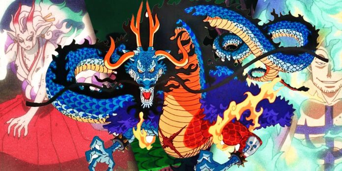 Separate images of Yamato, Kaido and Marco